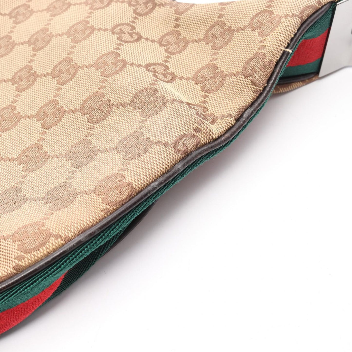 GUCCI GG Canvas Sherry Line Shoulder Bag - Beige Luxury