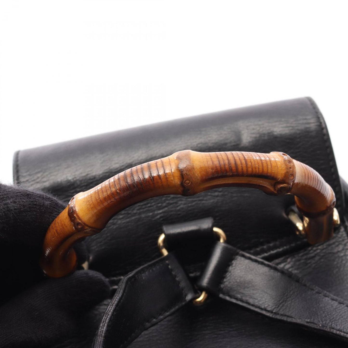 GUCCI Bamboo Mini Backpack in Black Leather - Timeless Elegance