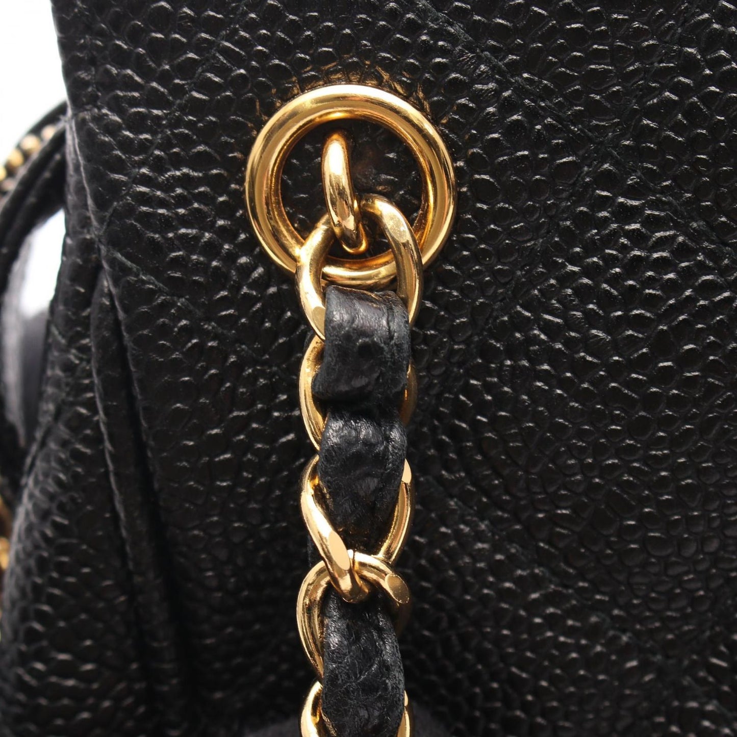 CHANEL Matelassé Tote Bag in Black Caviar Leather