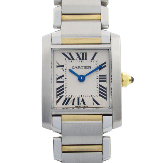 Cartier Tank Française SM W51007Q4 - Exquisite Silver & Gold Timepiece