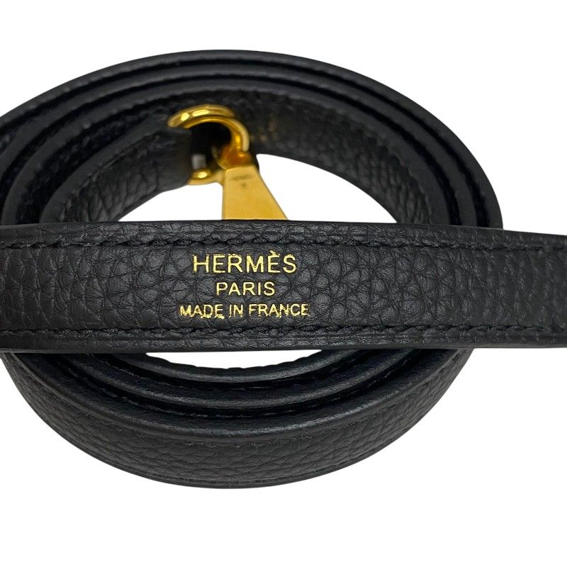 HERMES Kelly 28 Black Togo Handbag with Gold Hardware