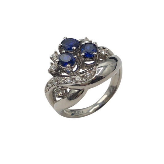 TASAKI Platinum Ring with Sapphire and Diamond - Exquisite Craftsmanship