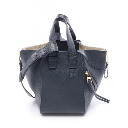 LOEWE Hammock Compact Handbag in Dark Navy Leather