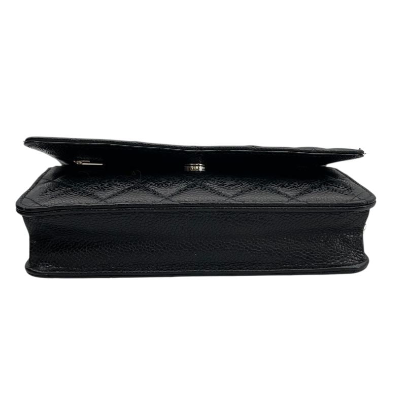 CHANEL Matelassé Chain Shoulder Bag AP0250 - Black Caviar Skin