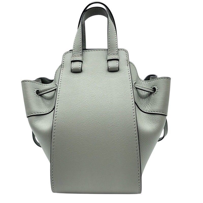 LOEWE Hammock Drawstring Mini Bag in Ash Grey with Gold Hardware