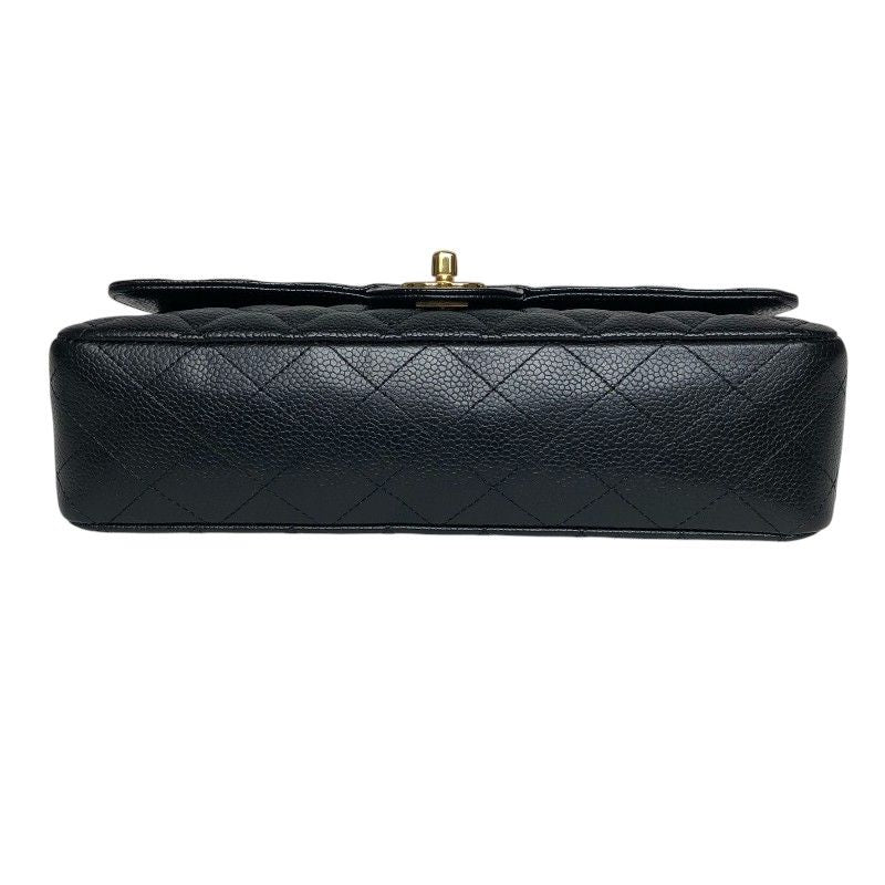 CHANEL Matelassé 25 Black Caviar Skin Shoulder Bag with Gold Hardware