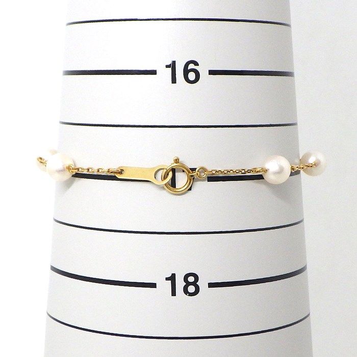 TASAKI 7-Point Pearl Station Bracelet in K18 Yellow Gold
