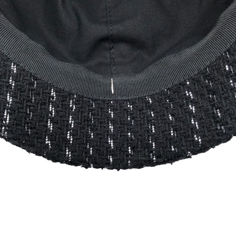 CHANEL Black Tweed Cap - Timeless Elegance for Women
