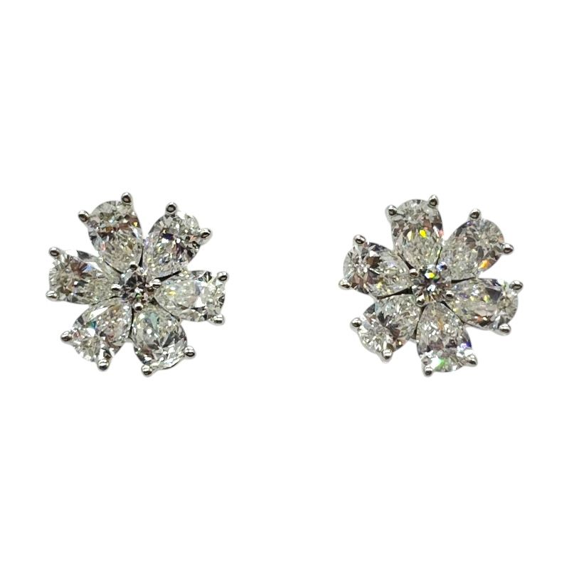 HARRY WINSTON Forget-Me-Not Diamond Earrings in Platinum