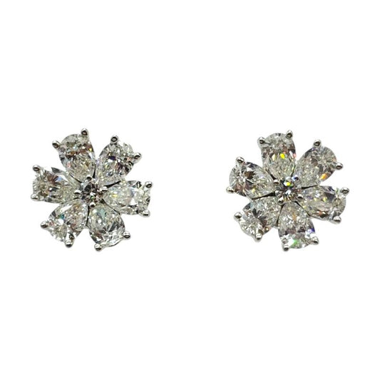 HARRY WINSTON Forget-Me-Not Diamond Earrings in Platinum