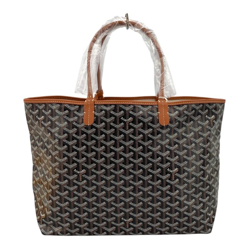 GOYARD Saint Louis PM Black Goyardine Canvas Unisex Tote Bag