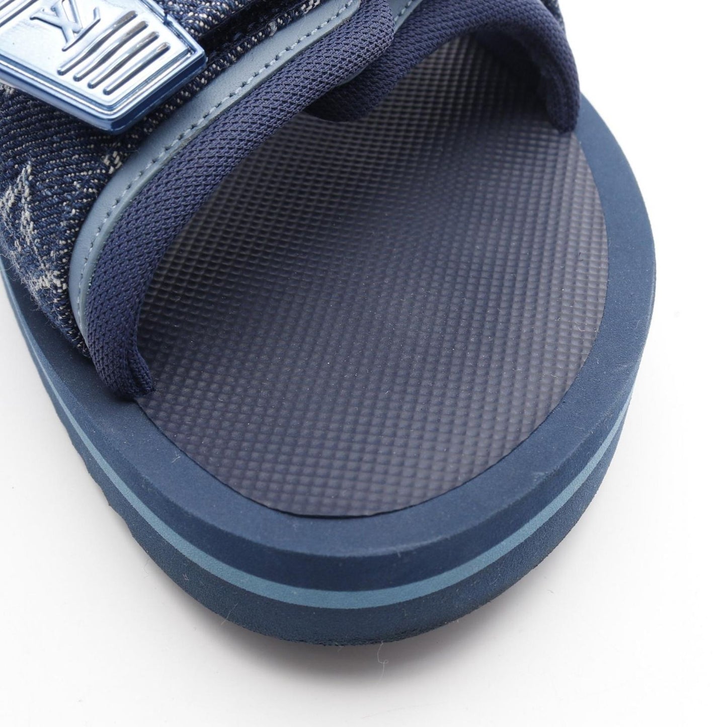 Louis Vuitton Panama Line Monogram Denim Sandals - Navy Blue