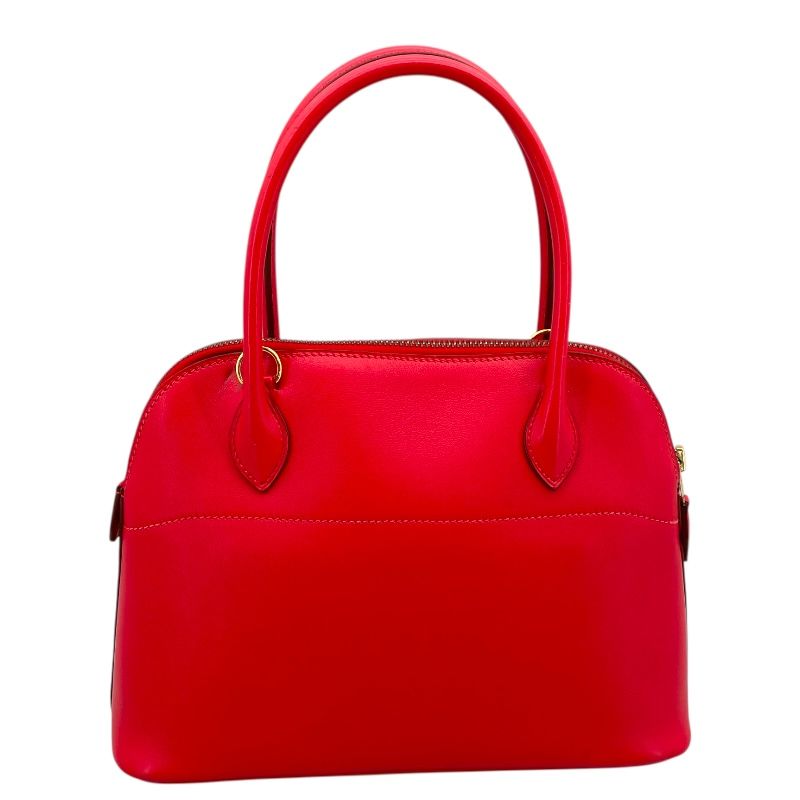HERMES Bolide 27 in Rouge Vif with Gold Hardware - Exquisite Craftsmanship