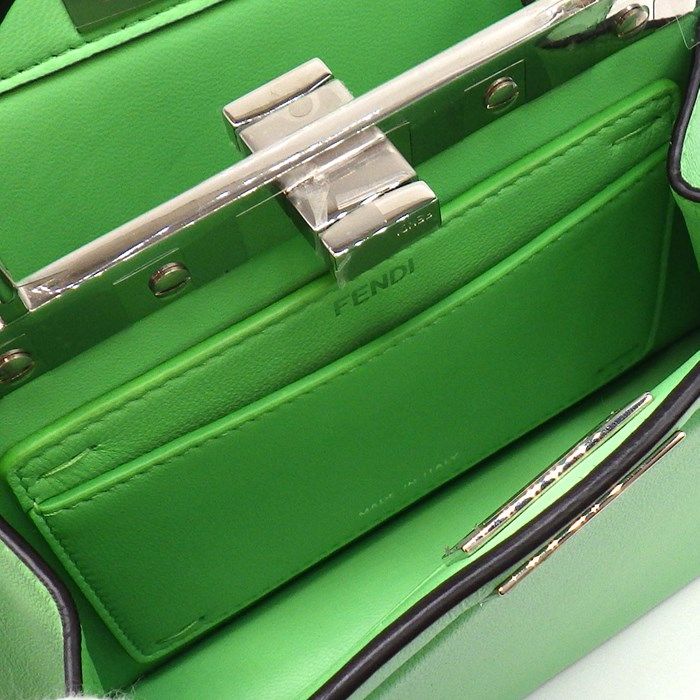 Fendi Peekaboo I See You Petite Handbag in Green Nappa Leather