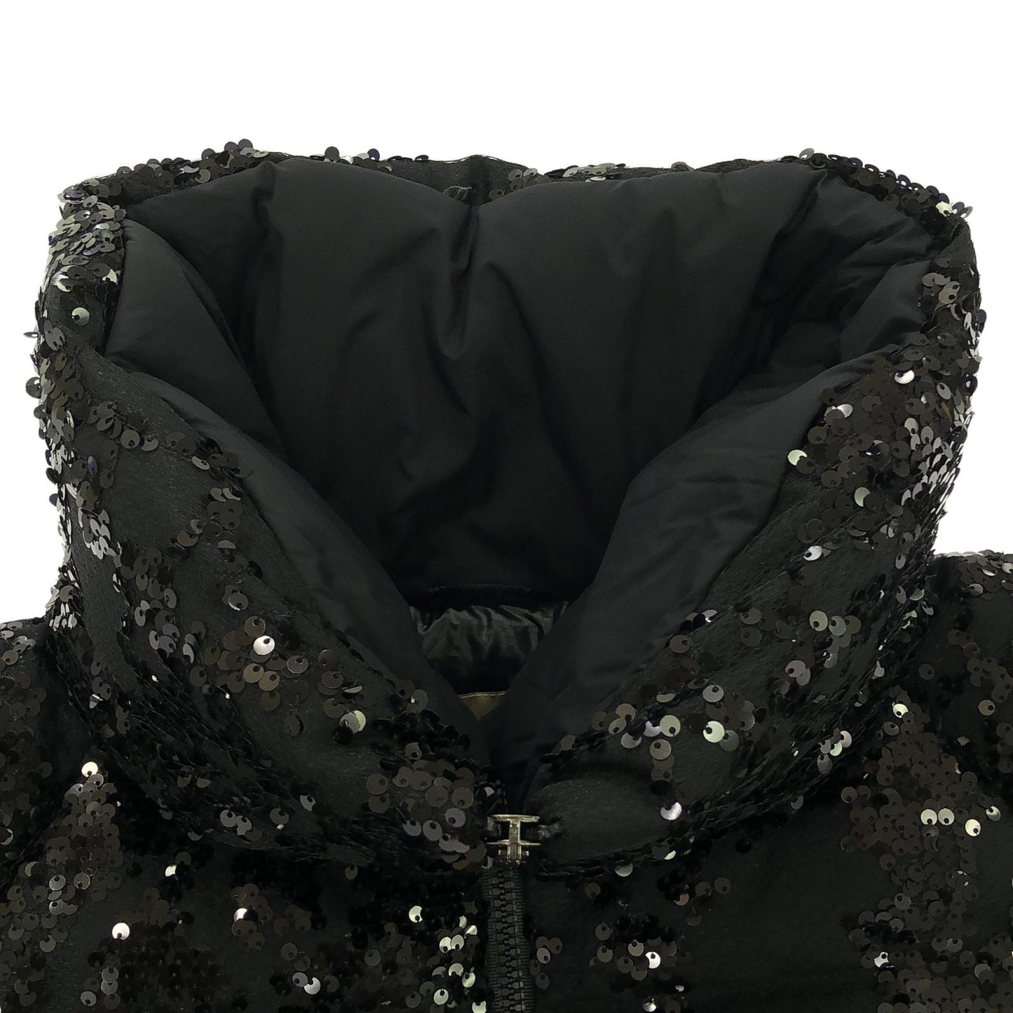 Herno Black Sequin Down Jacket - Exquisite Italian Craftsmanship
