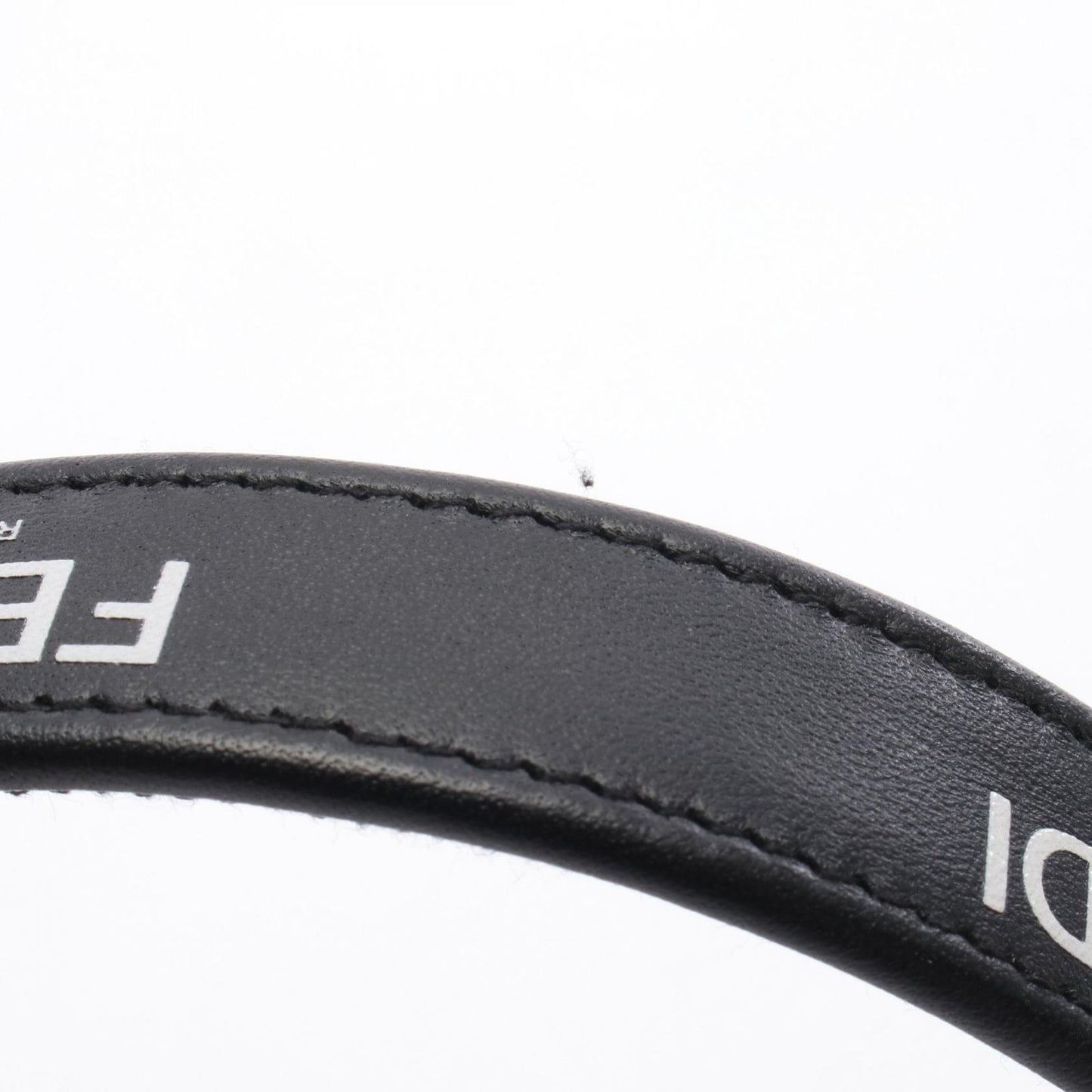 FENDI Black Leather Headband - Exquisite Craftsmanship