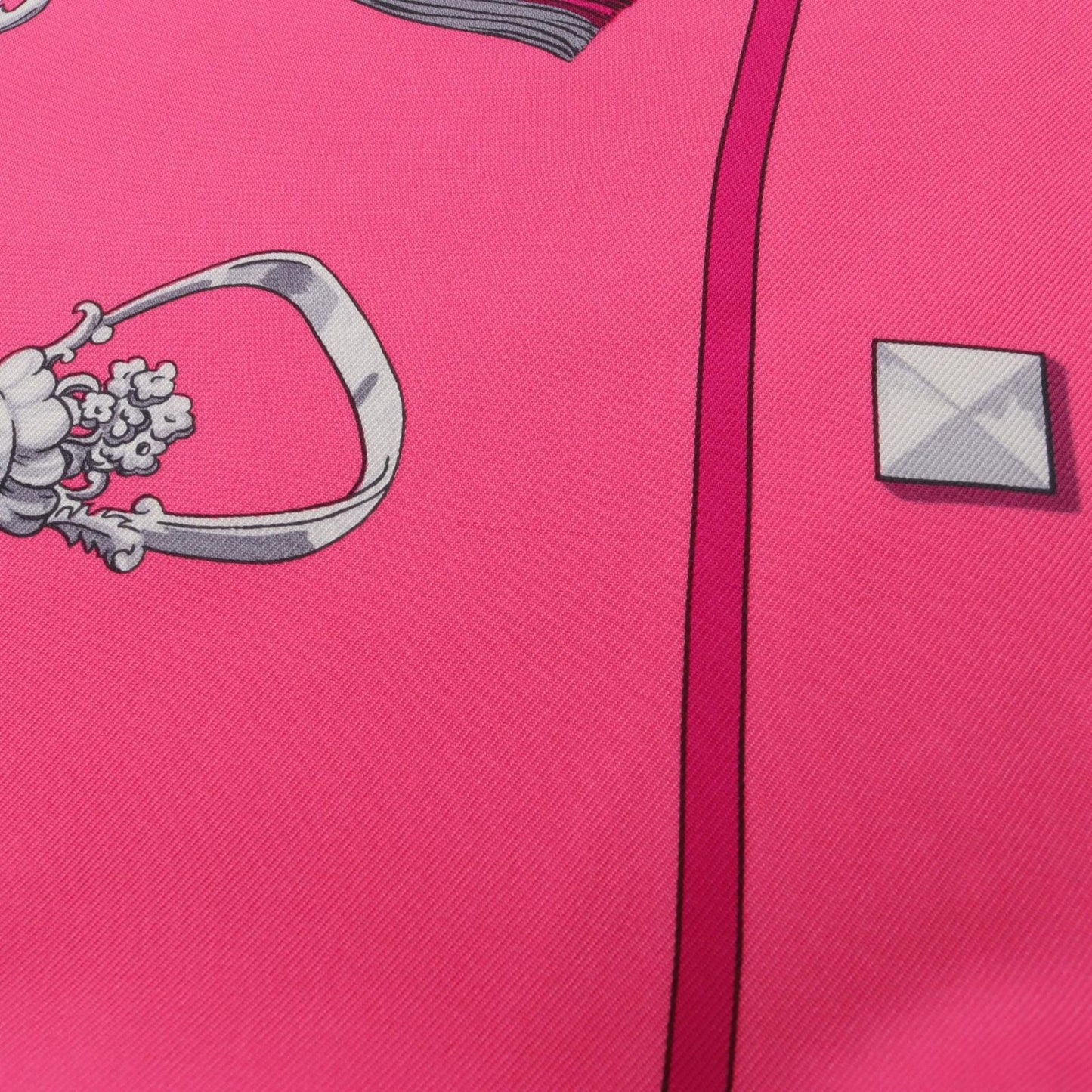 HERMES Les Cles Silk Scarf in Pink - Timeless Elegance