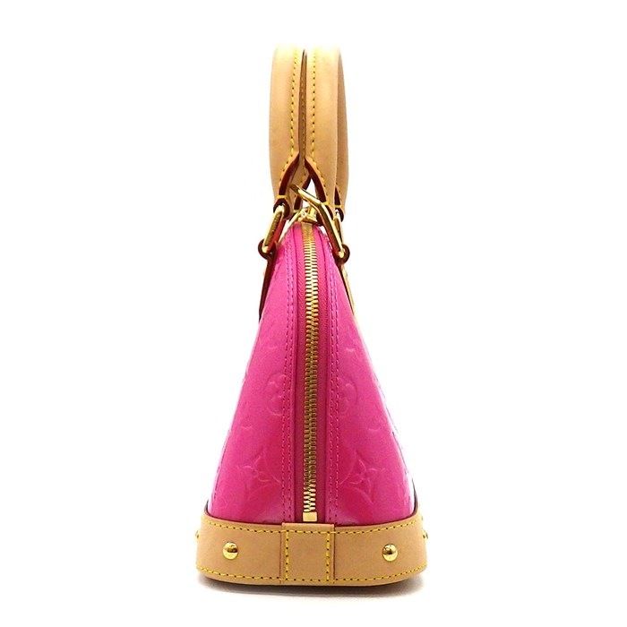 Louis Vuitton Alma BB M90611 Neon Pink Monogram Vernis Handbag
