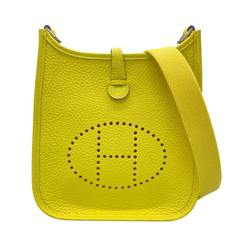 HERMES Evelyn TPM Lime Togo Leather Shoulder Bag - Exclusive