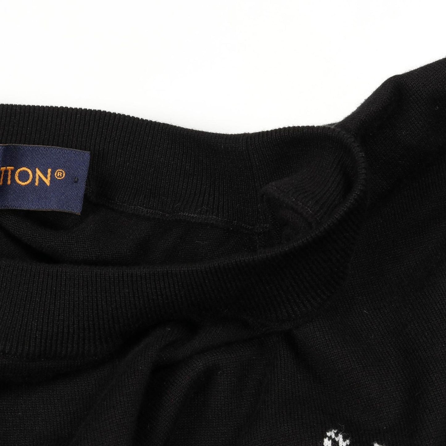 Louis Vuitton Logo Knit Sweater - Timeless Elegance in Black