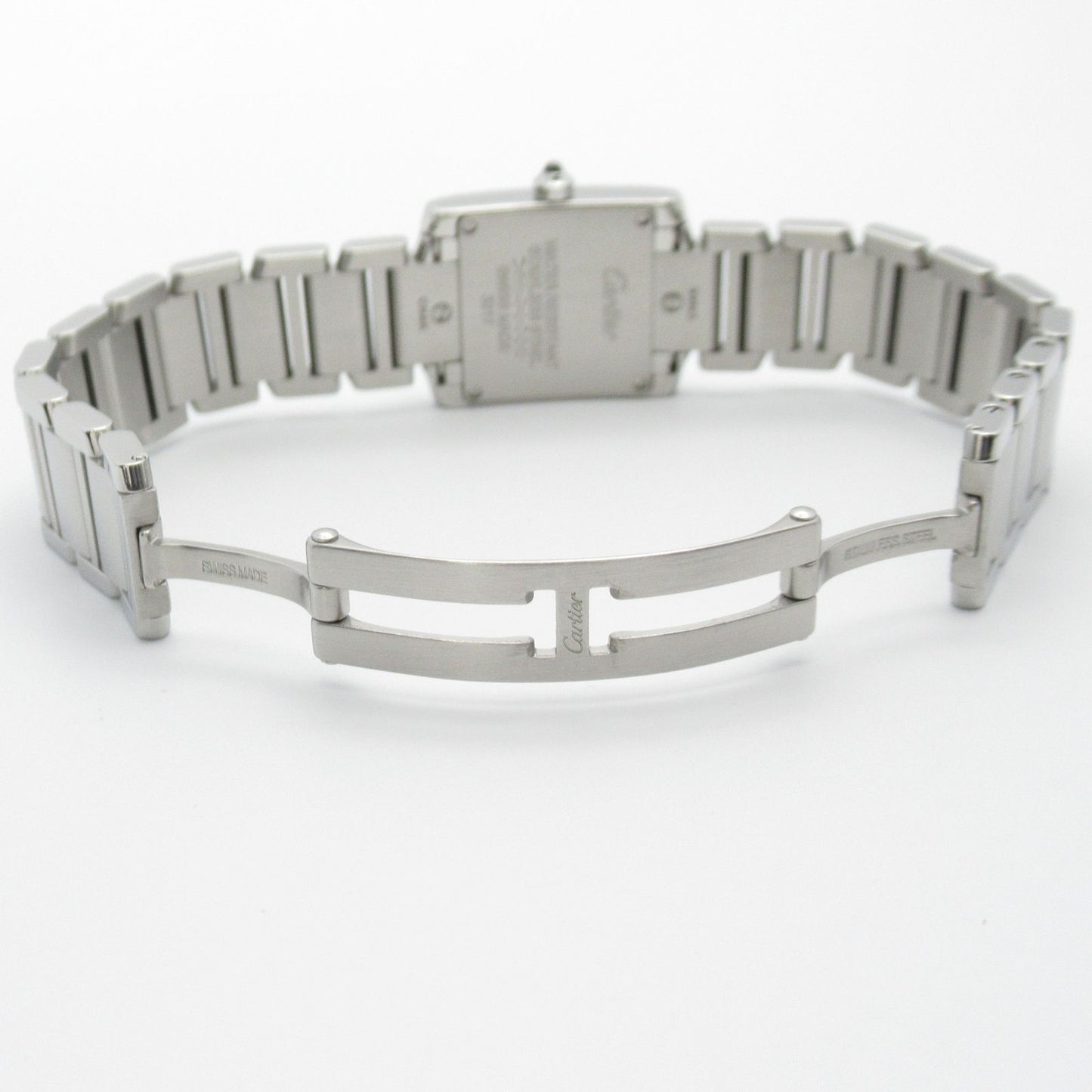 Cartier Tank Française SM Diamond Bezel Watch - Exquisite Silver Elegance