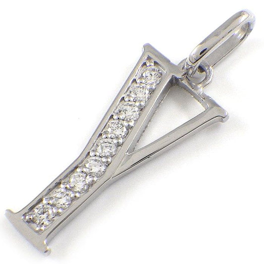 Exquisite Diamond Initial Y Pendant in Platinum - 0.11ct