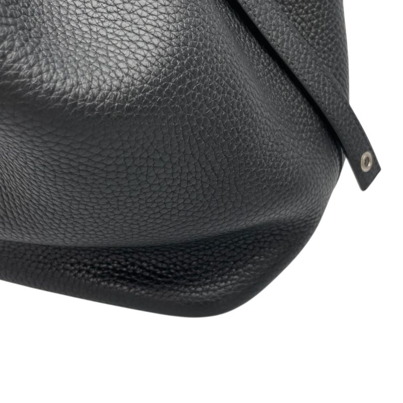 HERMES Picotin Lock MM Black Togo Leather Handbag with Silver Hardware