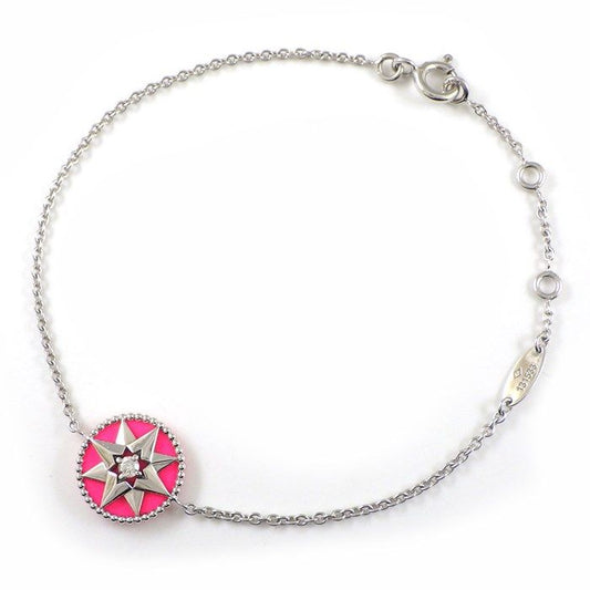 Christian Dior Rose des Vents Bracelet with Diamond & Pink Ceramic