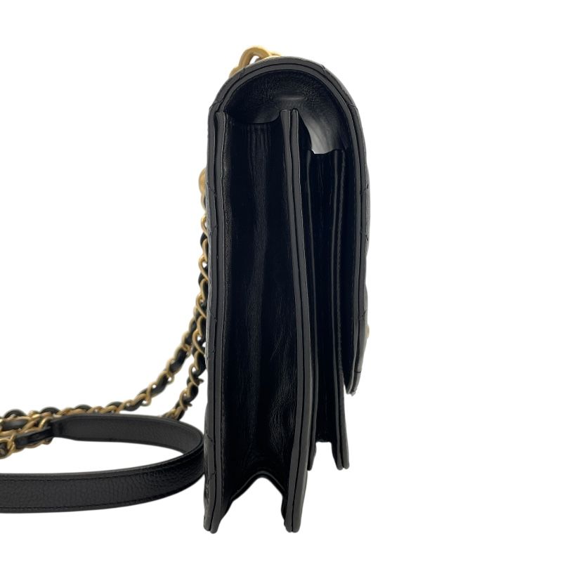 CHANEL Chain Shoulder Bag AS0785 - Black & Gold - Luxurious Lambskin