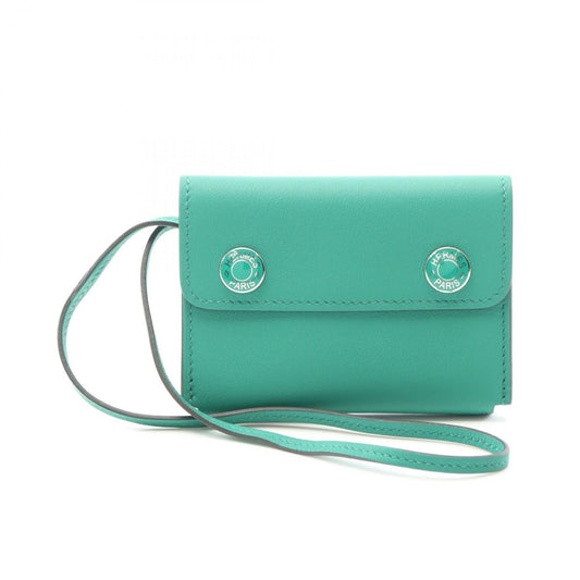 HERMES Vert Vertigo Snap Card Case - Unused Luxury Accessory