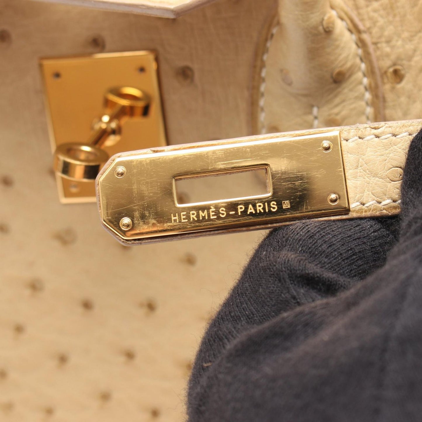 HERMES Birkin 30 Blanc Cassé Handbag - Timeless Elegance