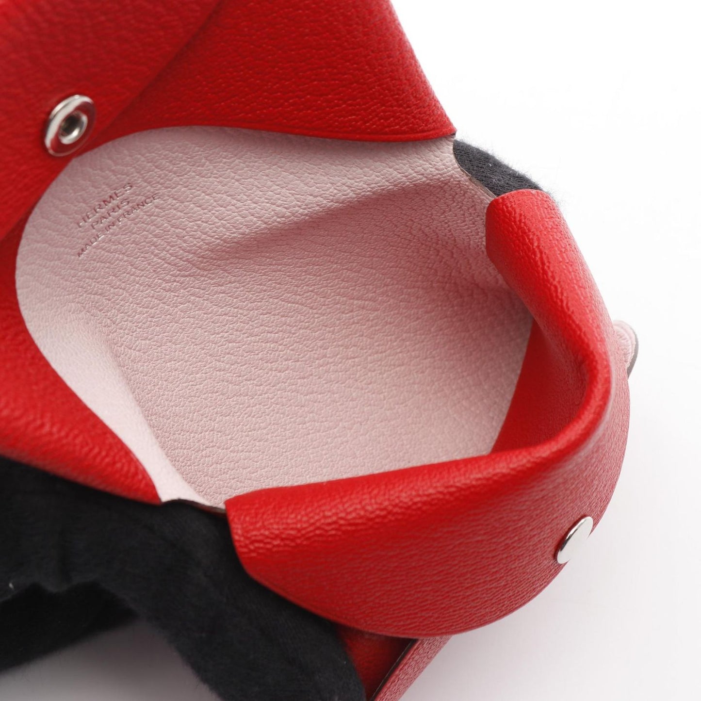 HERMES Calvi Duo Coin Case in Rouge de Coeur/Rose Darlene - Unused
