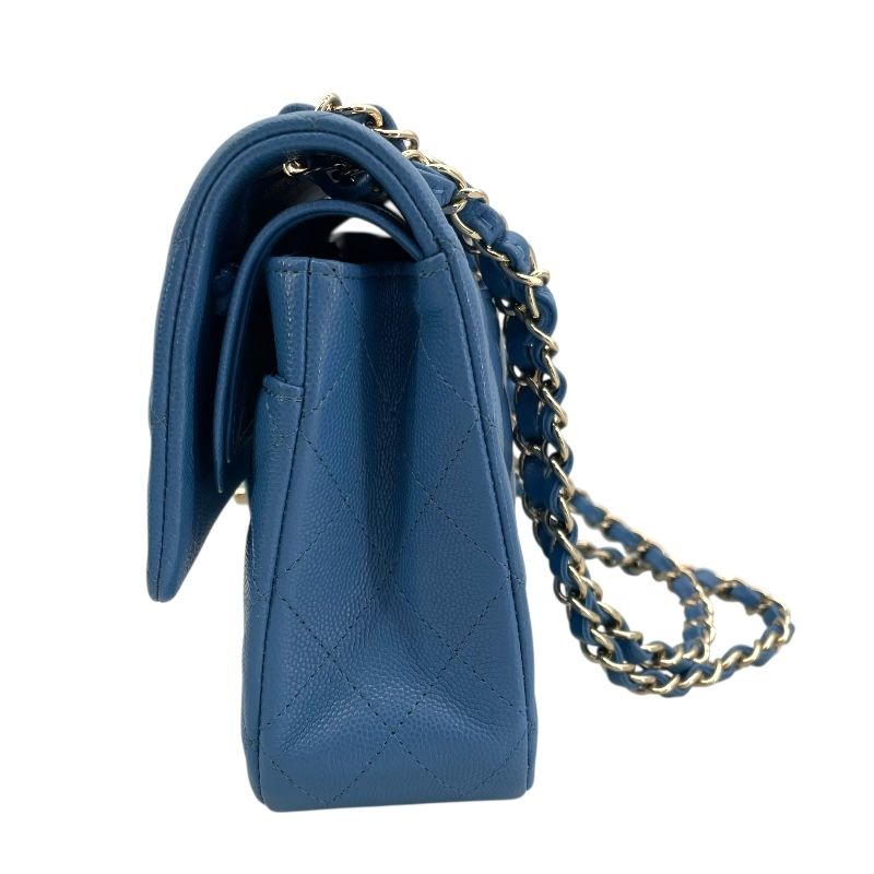 CHANEL Matelassé 25 Light Blue Caviar Skin Shoulder Bag