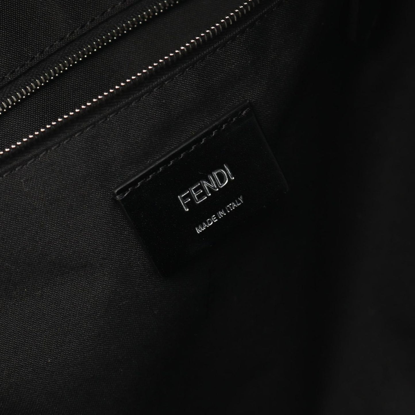 FENDI Kiodo Shadow Diagonal Backpack in Black Leather
