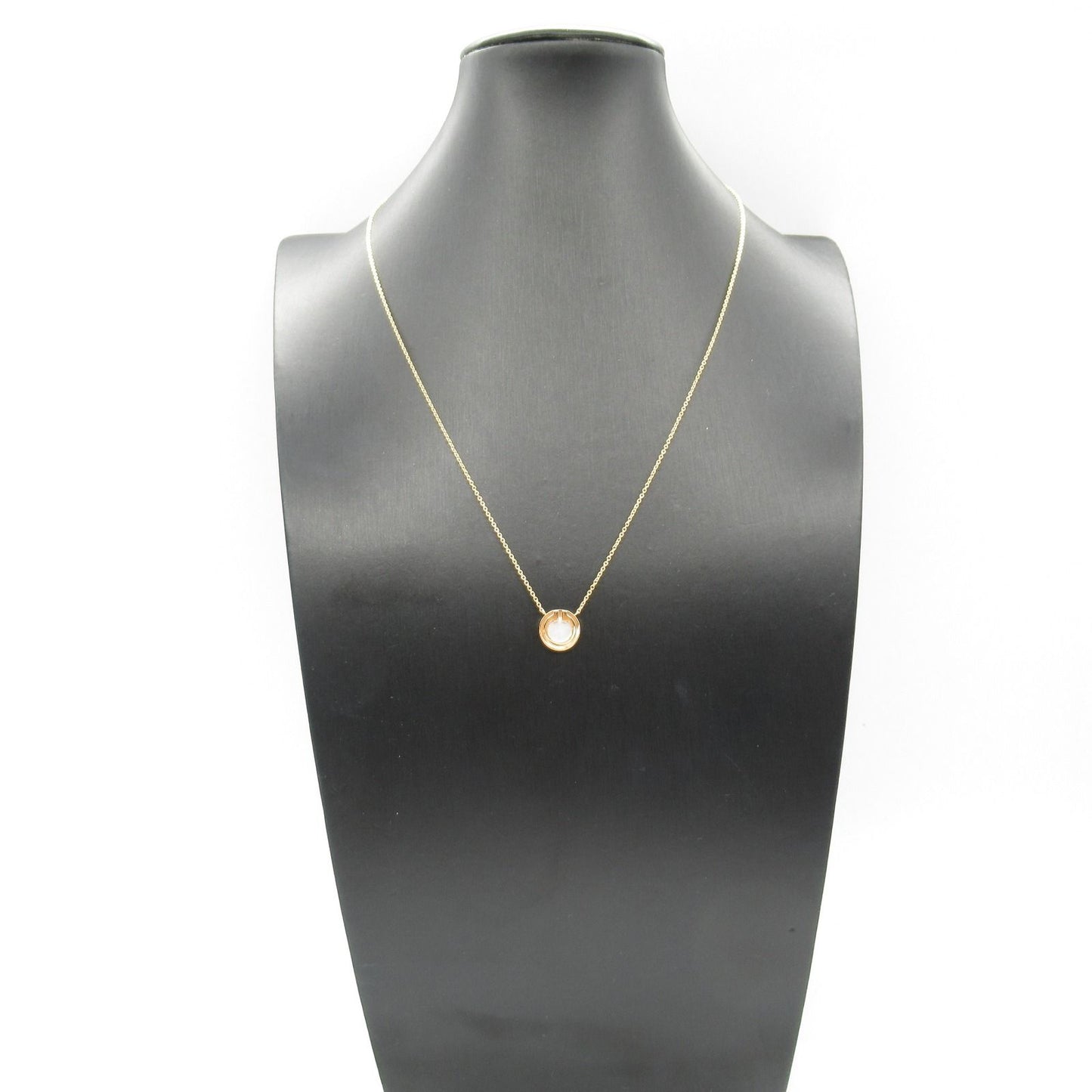 TIFFANY＆CO T Circle Mother of Pearl Necklace in 18K Pink Gold