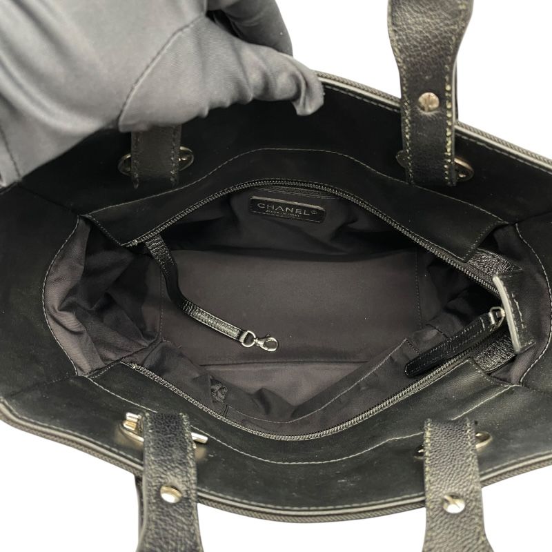 CHANEL Paris Biarritz Tote PM A34208 - Black & Silver Hardware