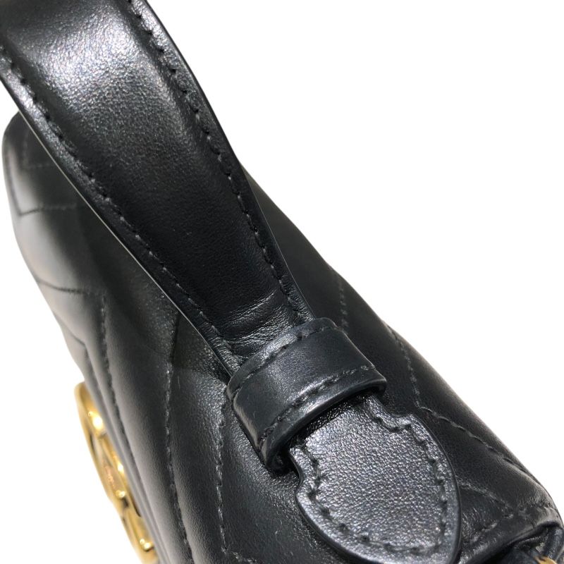 GUCCI GG Marmont Mini Top Handle Bag - Black Leather