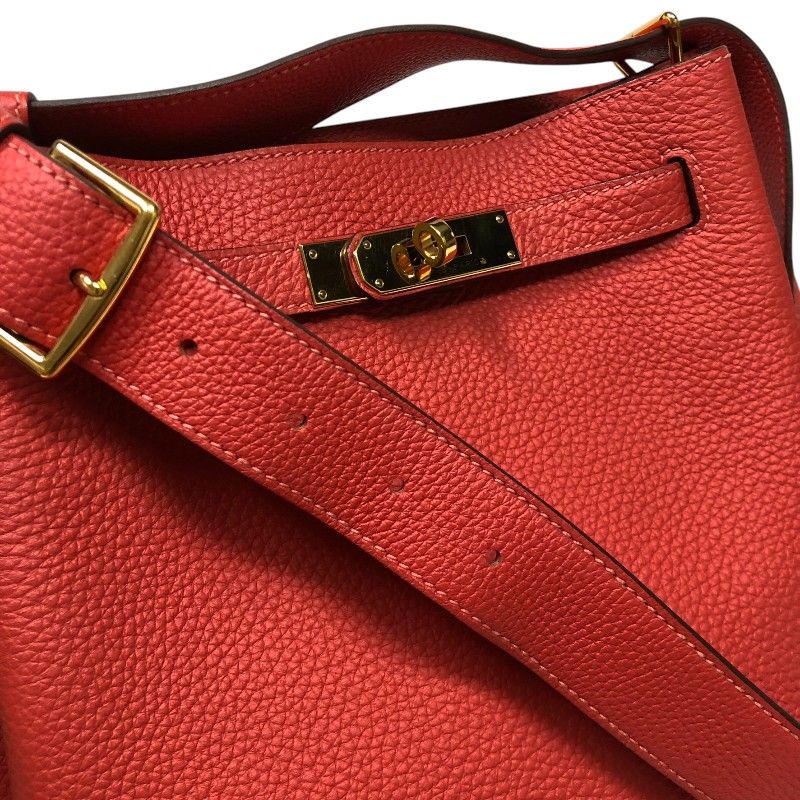 HERMES So Kelly 22 in Rouge Pivoine with Gold Hardware