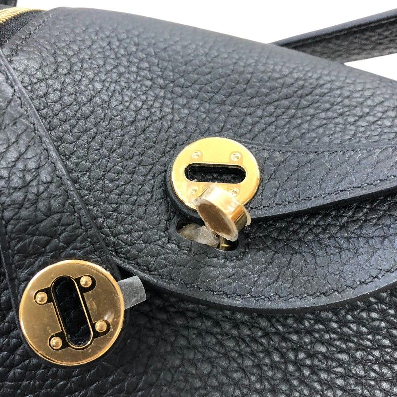 HERMES Lindy Mini Black with Gold Hardware - Timeless Elegance