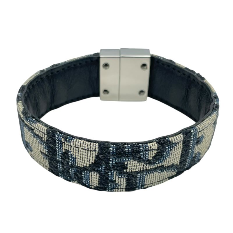 Christian Dior Oblique Bracelet in Navy Canvas - Exquisite Luxury