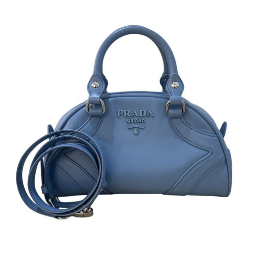 PRADA Monochrome Bowling Bag in Light Blue - Exquisite Craftsmanship