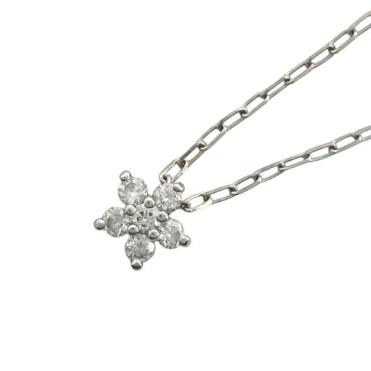 MIKIMOTO K18 Diamond Necklace in White Gold - Timeless Elegance