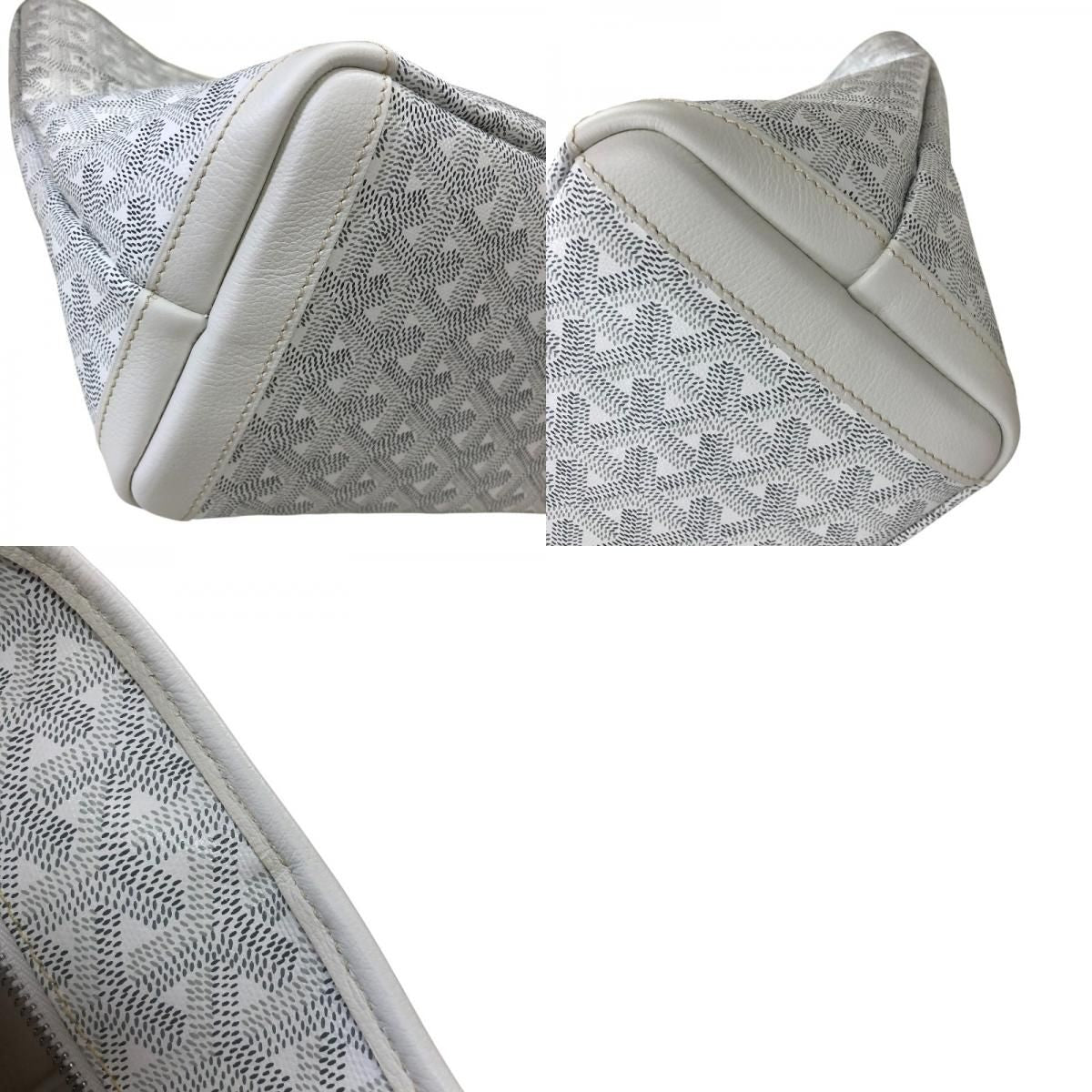 GOYARD Artois PM White Handbag with Silver Hardware