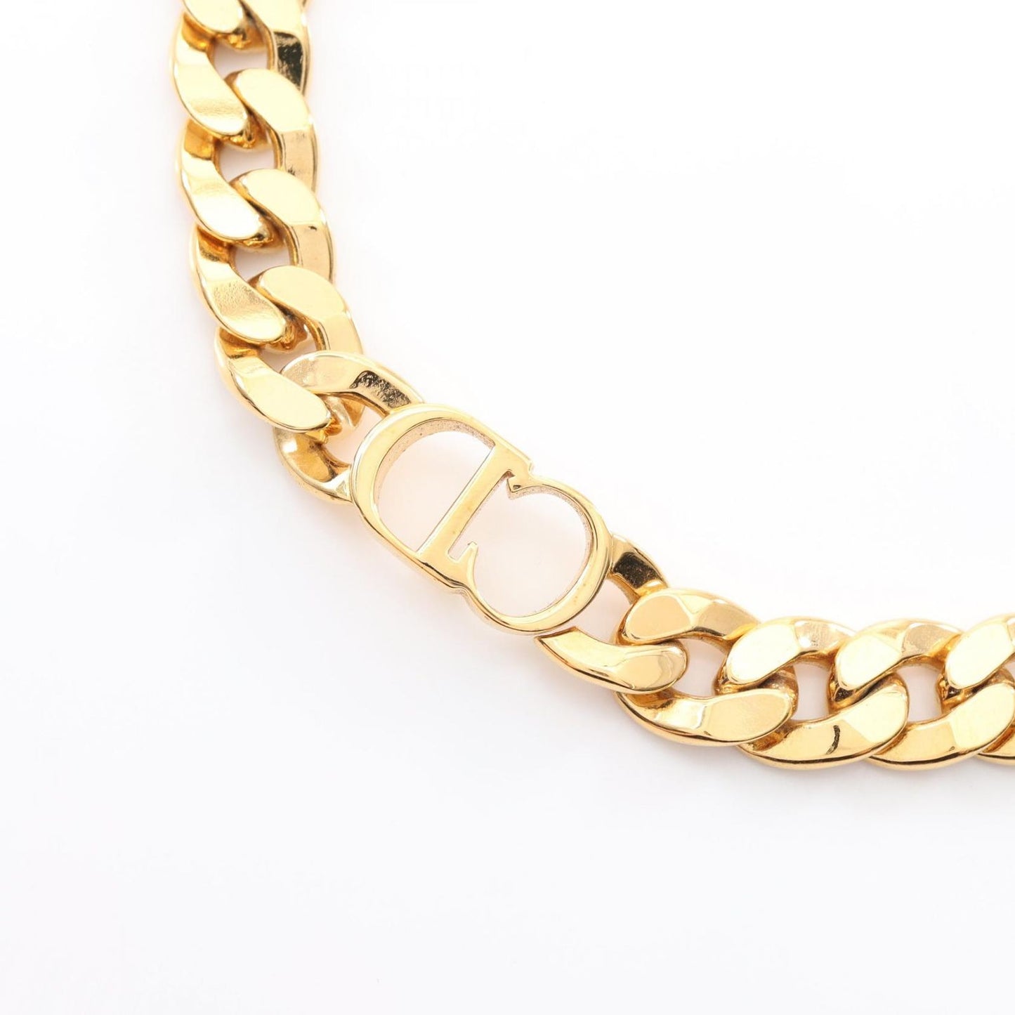 Dior CD Logo Gold Plated Choker Necklace - Unisex Elegance