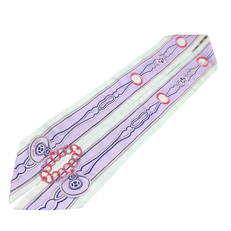 HERMES Twilly Vert du Ciel Green Silk Scarf - Exquisite Elegance