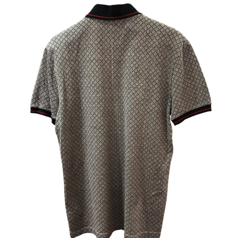 GUCCI Diamante Pattern Polo Shirt in Gray - Size S