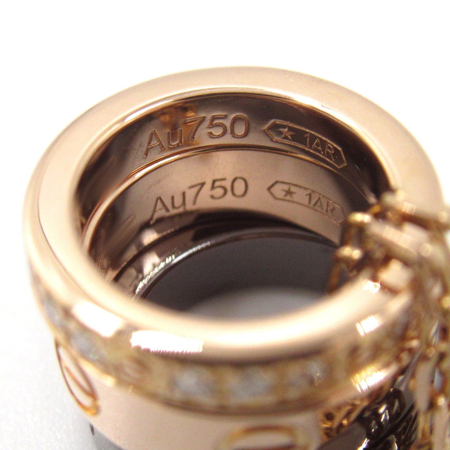 Cartier Love Series Diamond Hoop Necklace in Pink Gold & Ceramic