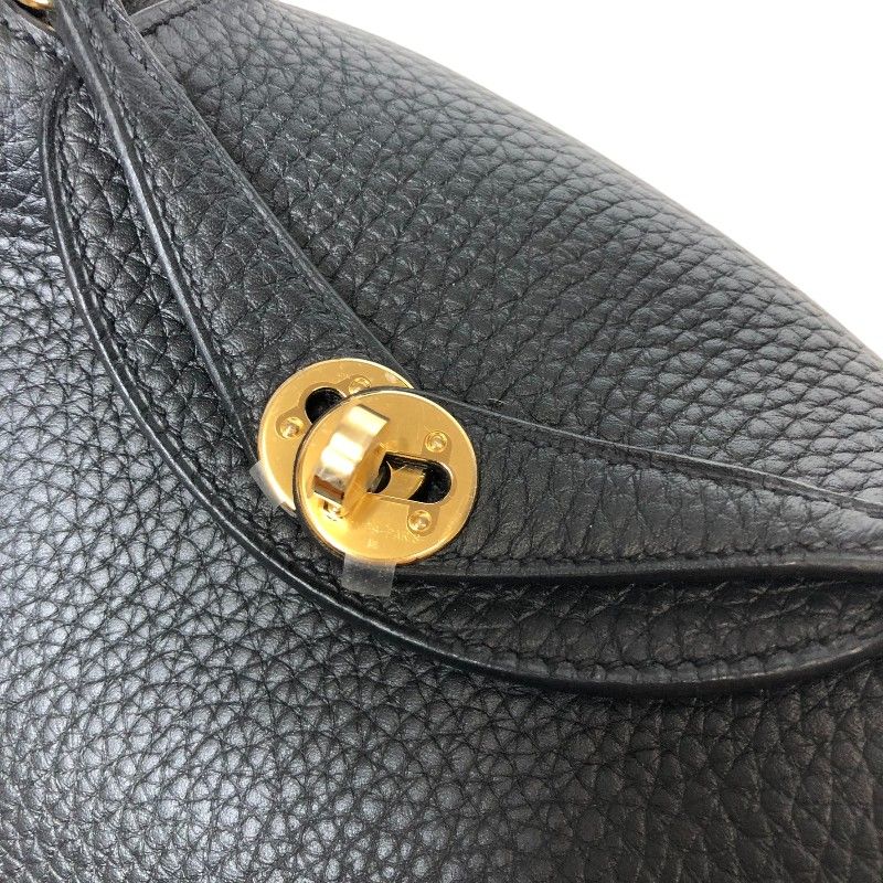 HERMES Lindy Mini Black & Gold Hardware - Timeless Elegance
