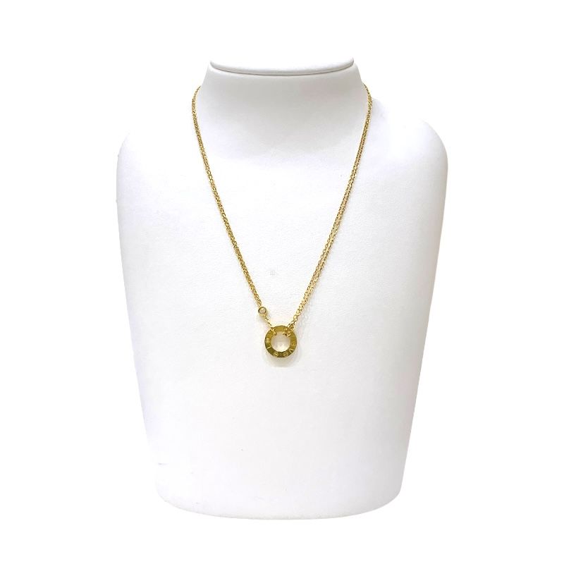 Cartier Love Circle Necklace in 18K Yellow Gold with Diamonds
