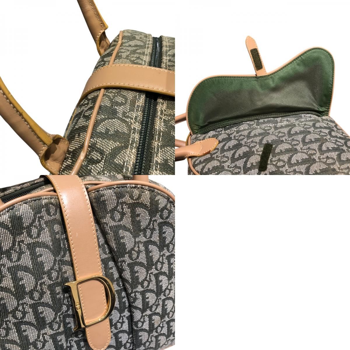 Christian Dior Double Saddle Tote Bag in Khaki Trotter Canvas